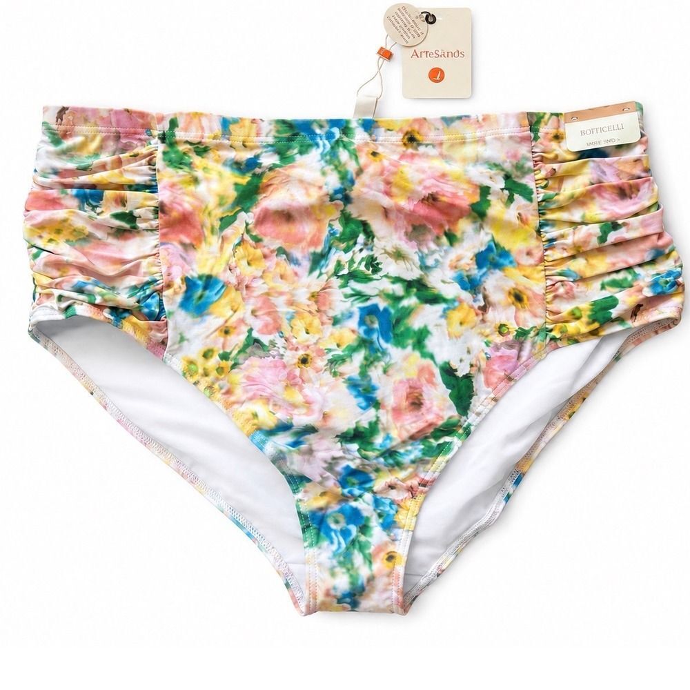 Artesands Odette Botticelli Floral High Waist Bikini Bottom US 18 AU 22 NWT